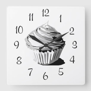 Horloge murale vectorielle gris