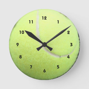 Horloge murale verte de balle de tennis