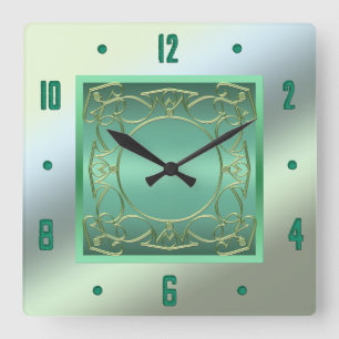 Horloge murale verte de Seafoam