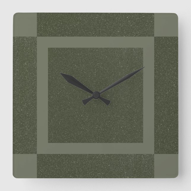 Horloge murale verte en mousse géométrique (Recto)
