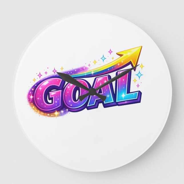 Horloge murale vibrante GOAL – Succès à travers le (Recto)