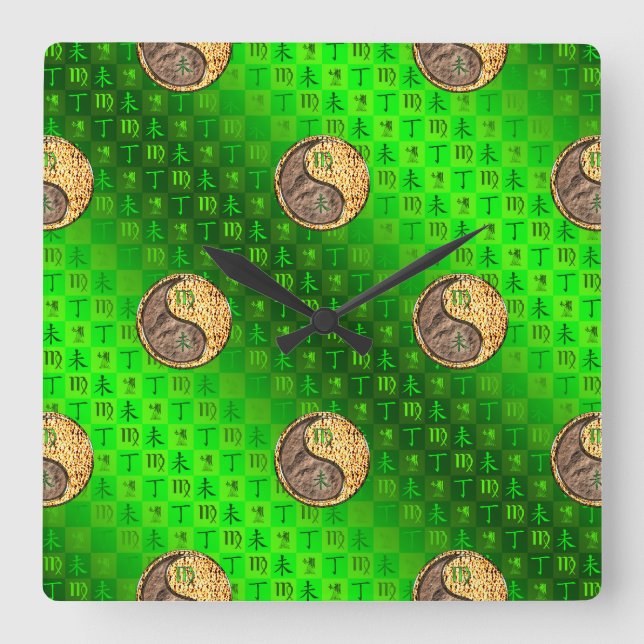 Horloge murale Vierge & Chèvre de Feu (Recto)