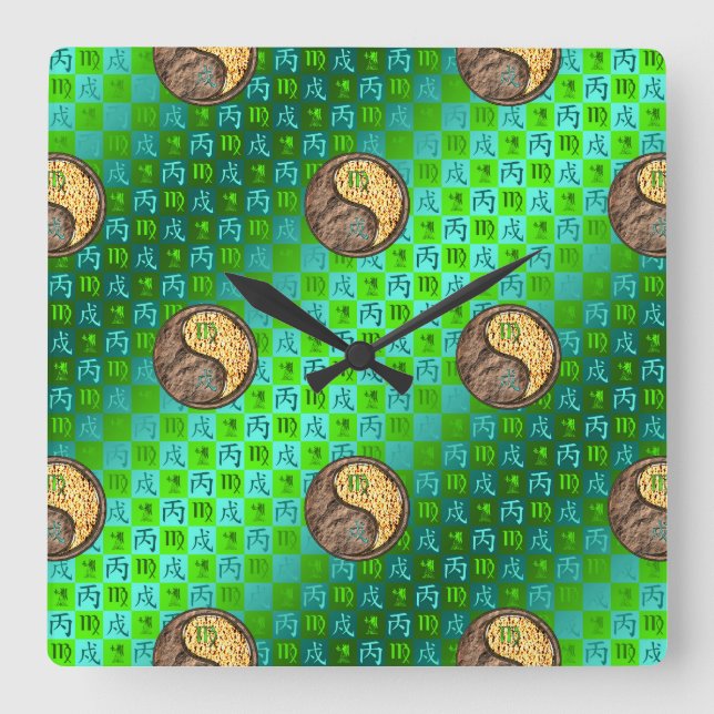 Horloge murale Vierge & Chien de Feu (Recto)