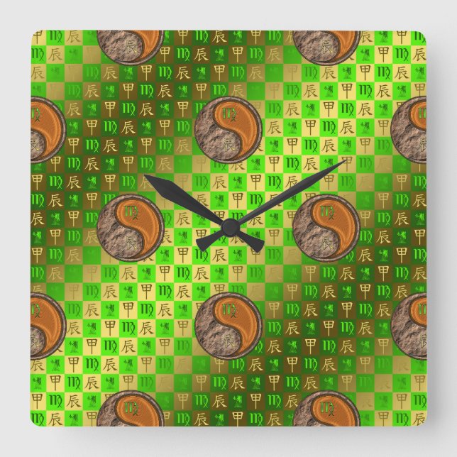 Horloge murale Vierge & Dragon de Bois (Recto)