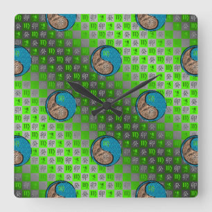 Horloge murale Vierge & Lapin d'Eau