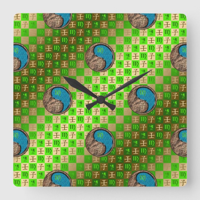 Horloge murale Vierge & Rat d'eau (Recto)