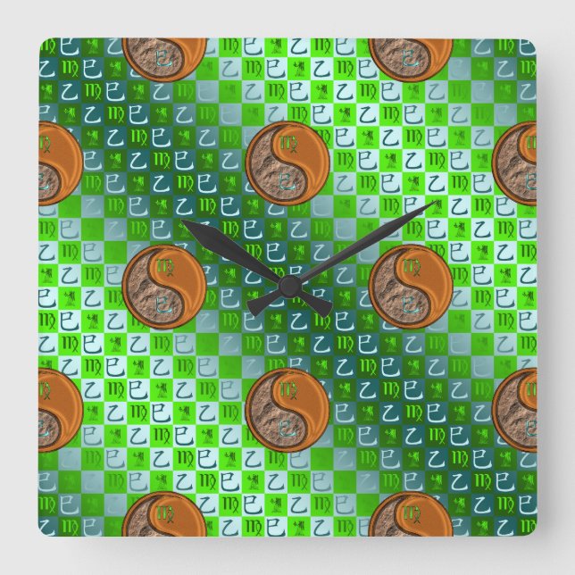 Horloge murale Vierge & Serpent de Bois (Recto)