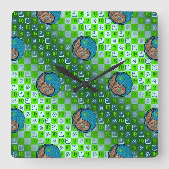 Horloge murale Vierge & Serpent d'eau (Recto)