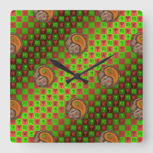 Horloge murale Vierge & Tigre de Bois