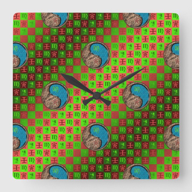 Horloge murale Vierge & Tigre d'Eau (Recto)