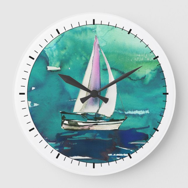 Horloge murale vignette de voile (Recto)