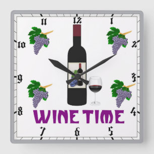 Horloge murale vin