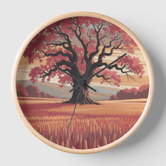 Horloge murale vintage arbre de vie