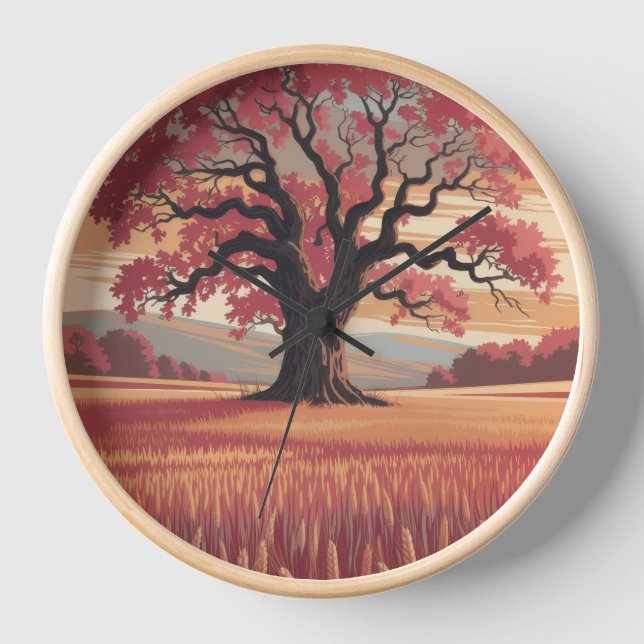 Horloge murale vintage arbre de vie (Recto)