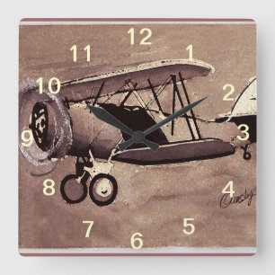 Horloge murale vintage d'avion