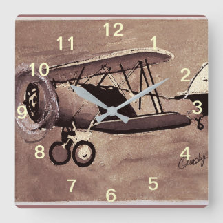 Horloge murale vintage d'avion