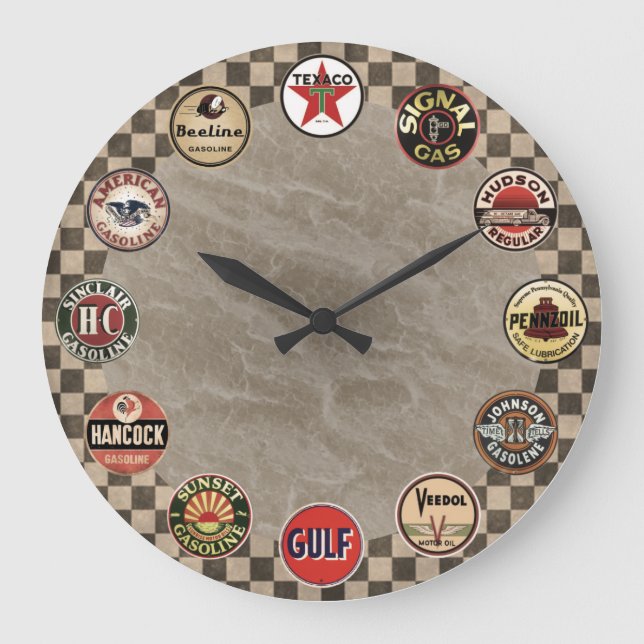 horloge murale vintage de signe d'essence (Recto)