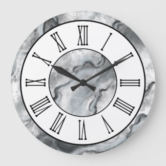 Horloge murale vintage en marbre Motif
