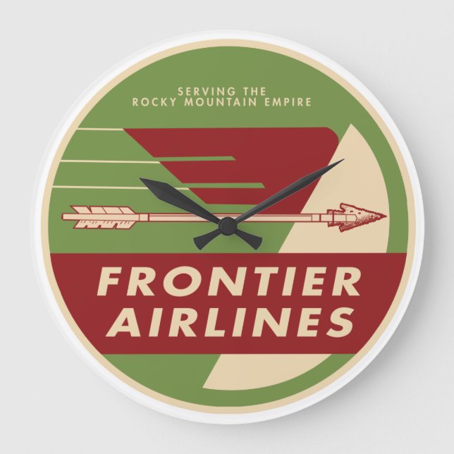 Horloge murale Vintage Frontier Airlines 1946 (Recto)