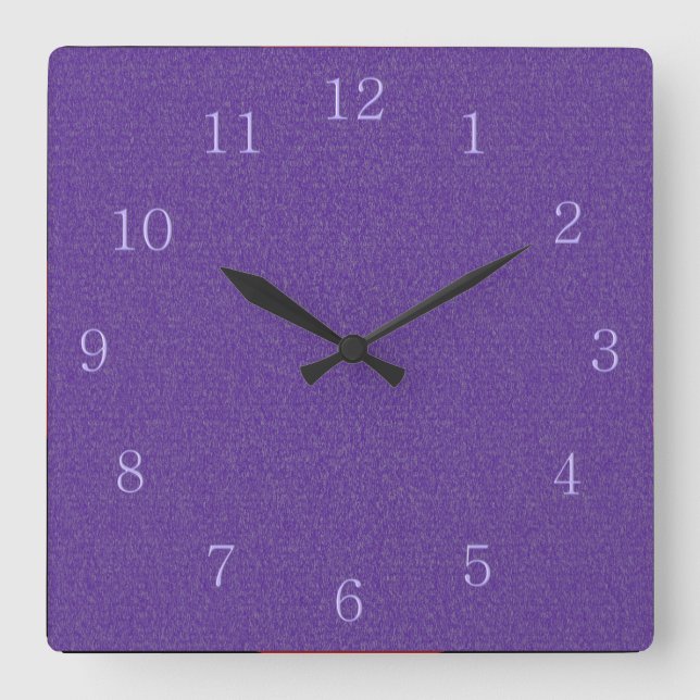 Horloge murale violet sur violet (Recto)