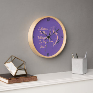 Horloge murale violette d'inspiration personnalisé