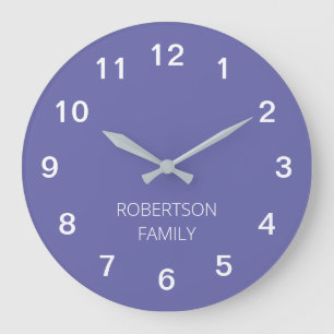 Horloge murale violette lavande minimaliste person
