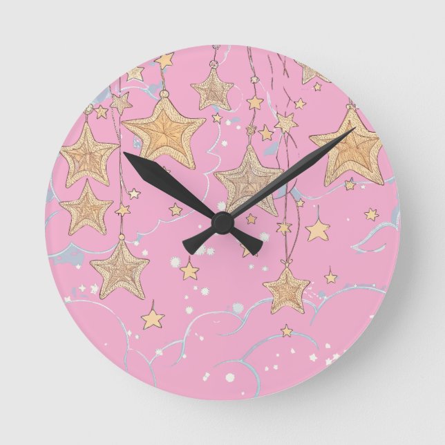 Horloge murale "Vœu sur une étoile" (Recto)