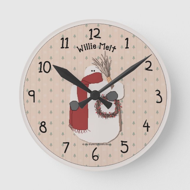 Horloge murale Willie Melt Country (Recto)