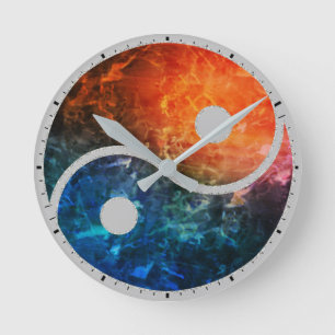 Horloge murale Yin Yang