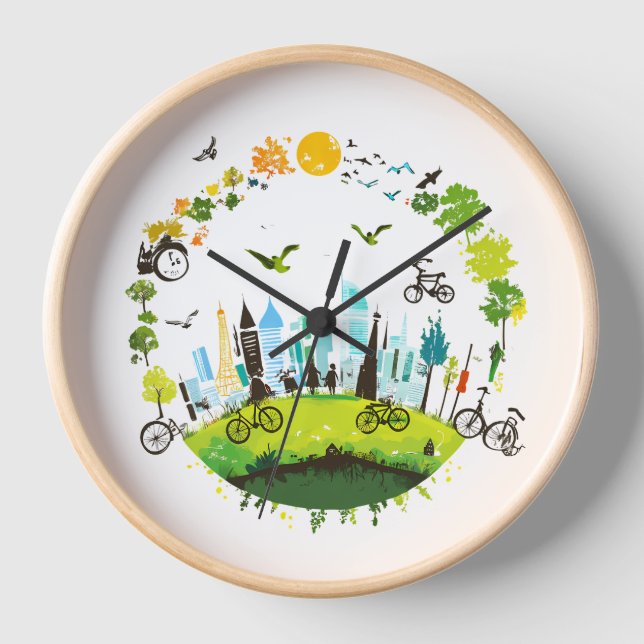 Horloge Nature Meets Metropolis: Wall Clock (Recto)