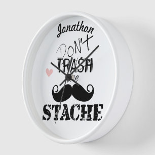 Horloge Ne jetez pas la moustache Retro Hipster