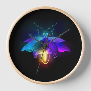 Horloge Neon Firefly sur noir