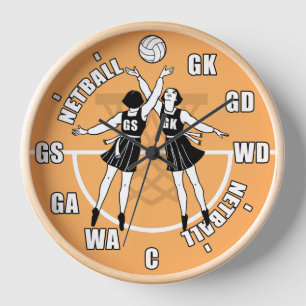 Horloge Netball players