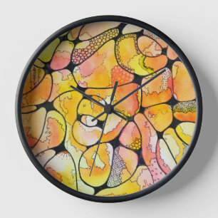 Horloge Neuro Art dans les aquarelles