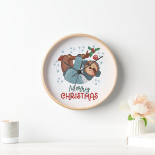 Horloge Noël Paresseux Paresseux 