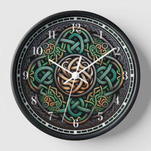 Horloge Noeud Celtique Green Gold