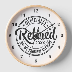 Horloge Noir et blanc officiellement à la retraite