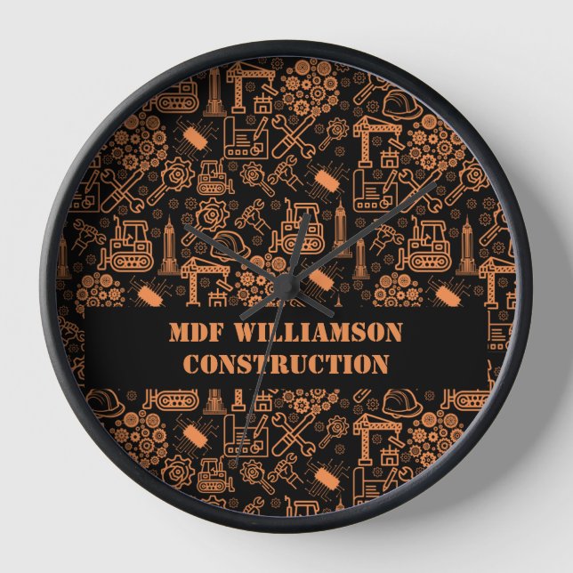 Horloge Noir et marron Architectural Blueprint Engineer (Recto)
