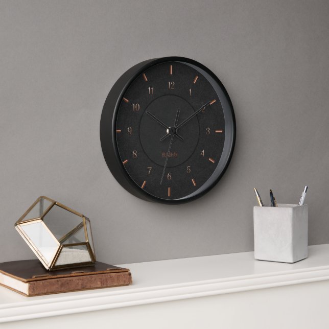 Horloge Noir Moderne Faux (Bureau)