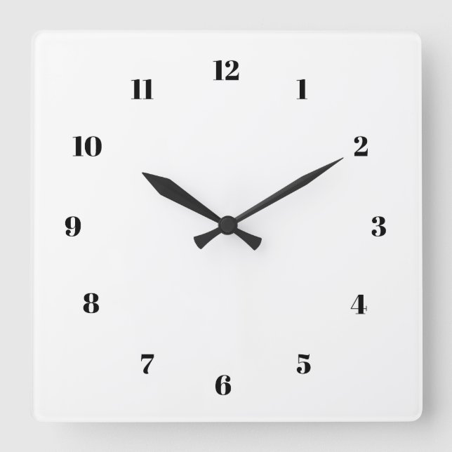 Horloge noire et blanche avec votre propre design (Recto)