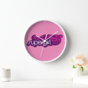 Horloge Nom Super Supergirl et Bouclier S