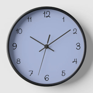 Horloge Nombre noir minimal   Cuir classique
