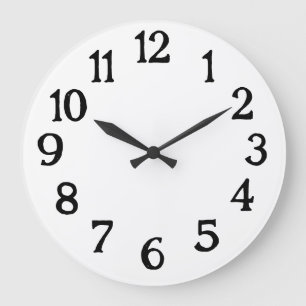Horloge normale simple noir et blanc