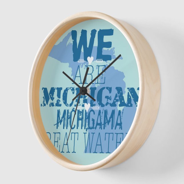 Horloge Nous sommes Michigan Michigama Great Waters (Angle)