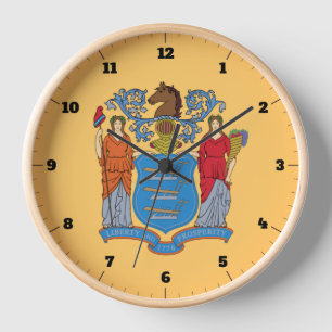 HORLOGE NOUVEAU DRAPEAU D'ÉTAT JERSEY