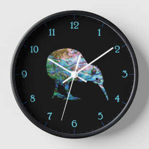 HORLOGE NOUVELLE-ZÉLANDE KIWI BIRD PAUA