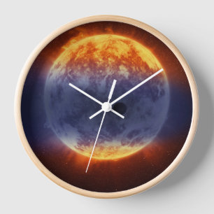 Horloge Nuage De Gaz Hydrogène Au Large De L'Exoplanète Gj