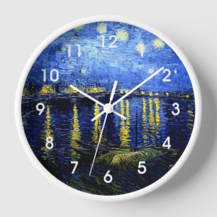Horloge Nuit étoilée au-dessus du Rhône par van Gogh