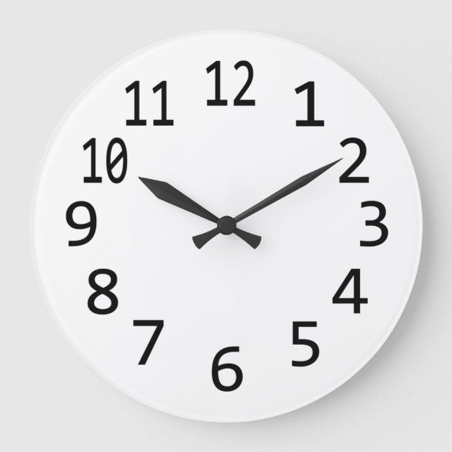 Horloge numérique en blanc clair pour concevoir vo (Recto)