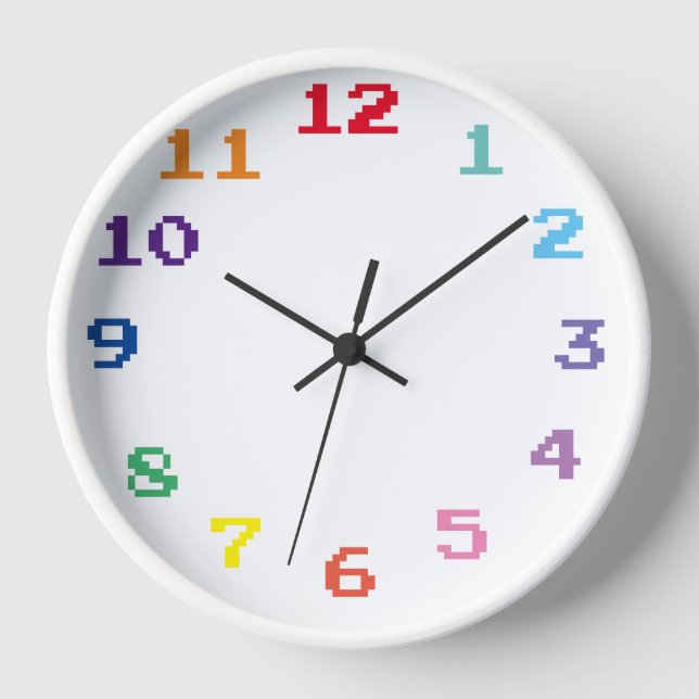 Horloge numéro de couleur (Recto)